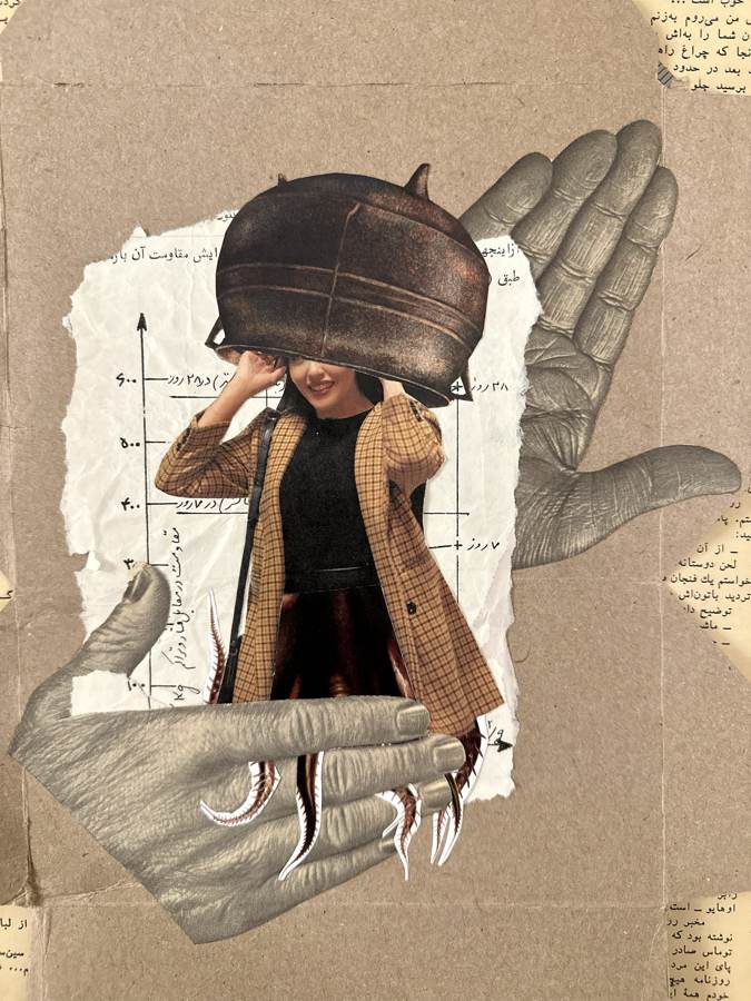 Womanhood collage by Narges Valibeigi