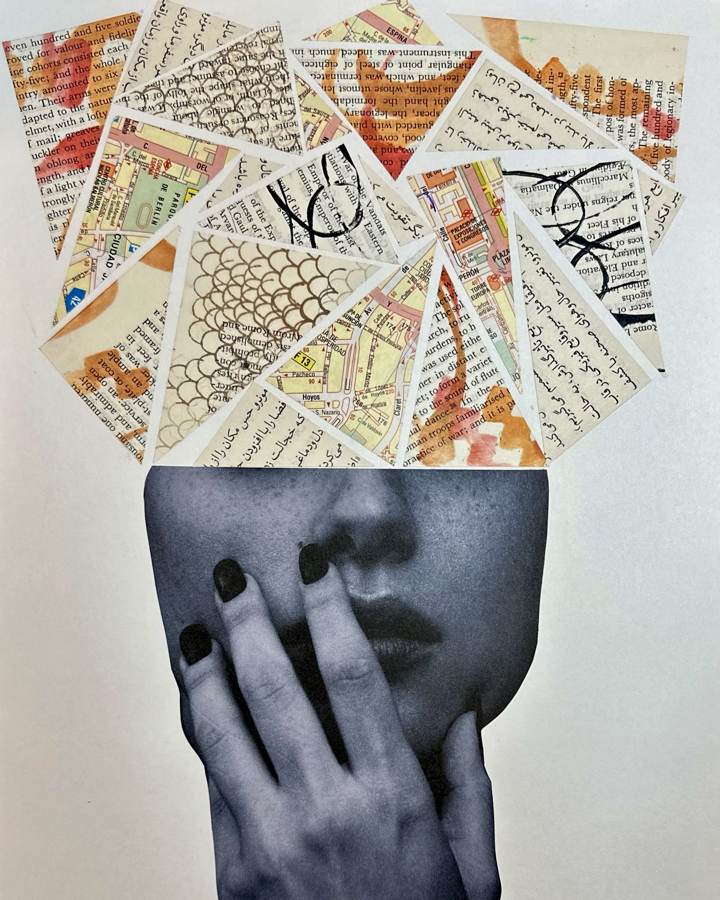 Womanhood collage by Narges Valibeigi