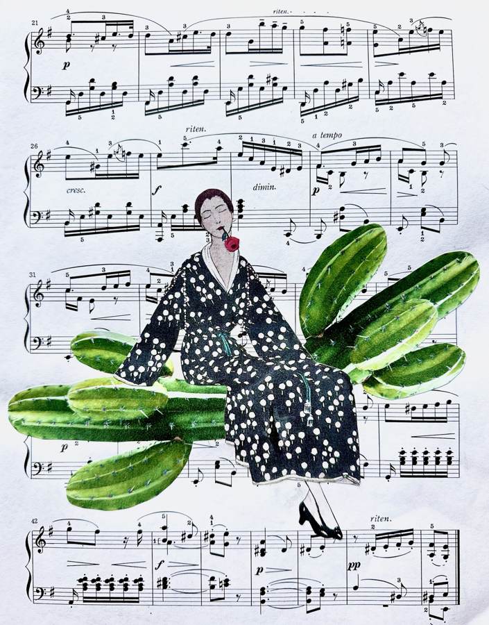 Womanhood collage by Narges Valibeigi