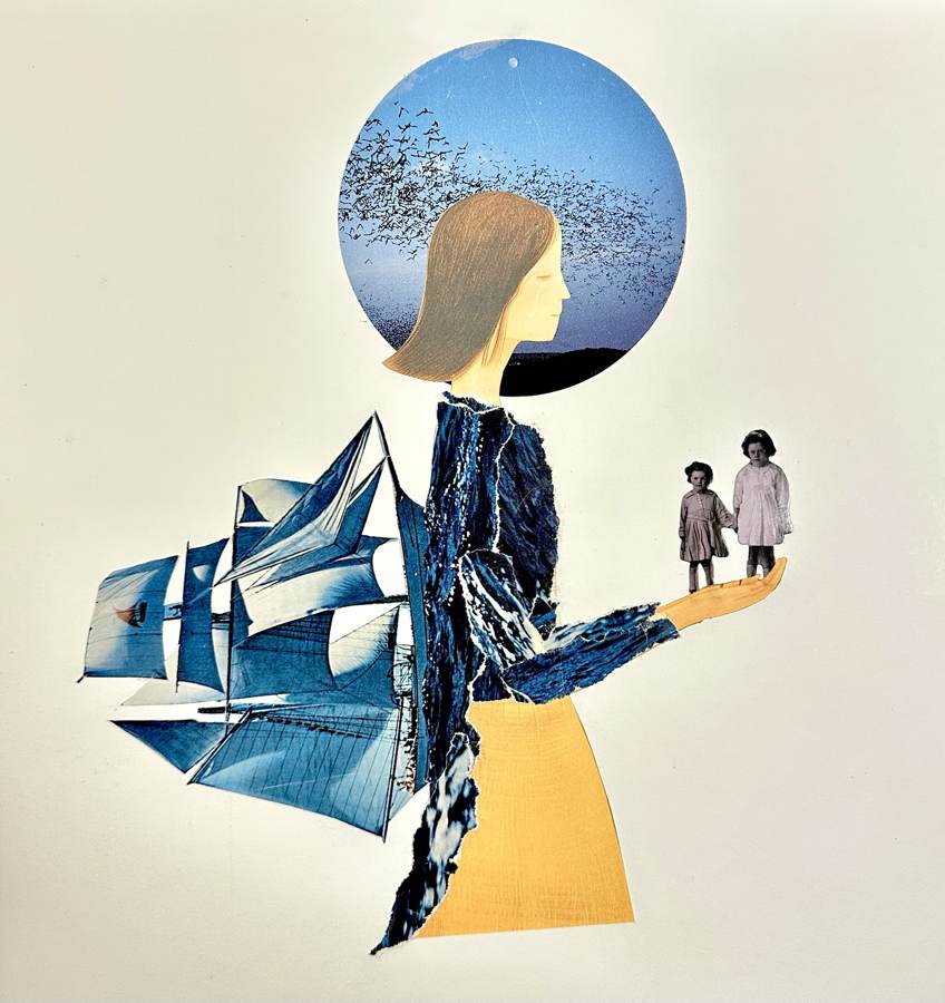 Womanhood collage by Narges Valibeigi