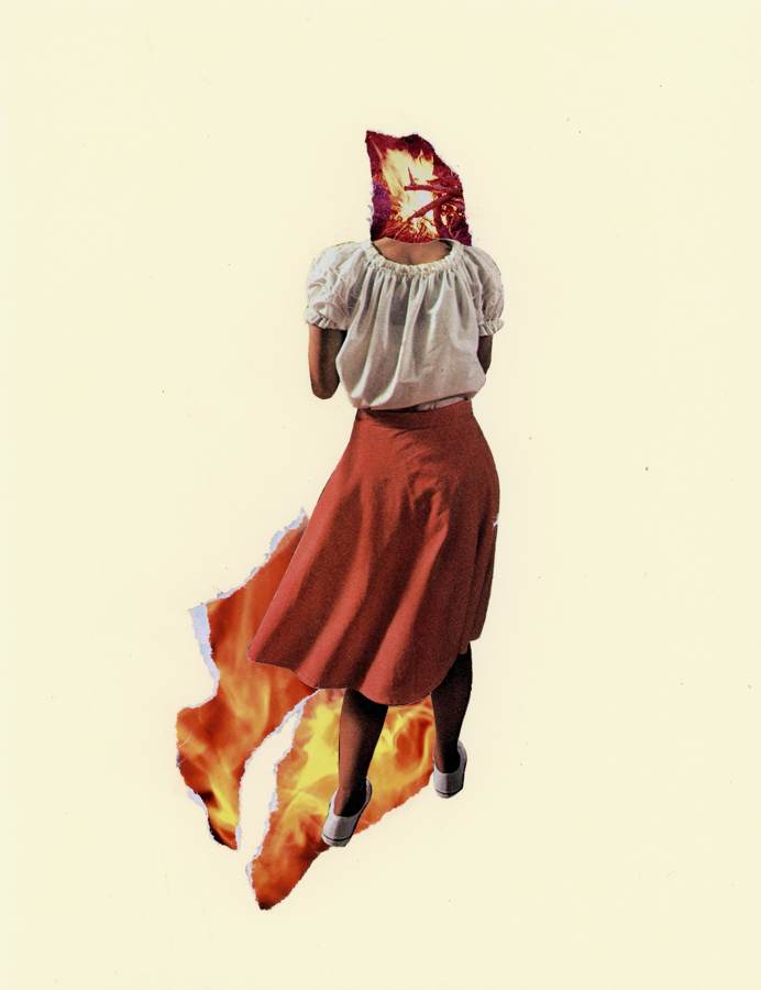 Womanhood collage by Narges Valibeigi