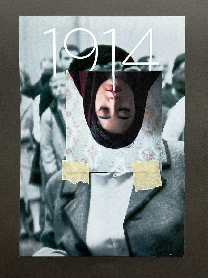 Womanhood collage by Narges Valibeigi