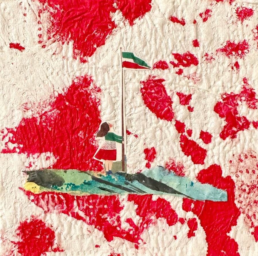 Losing the Roots collage by Narges Valibeigi