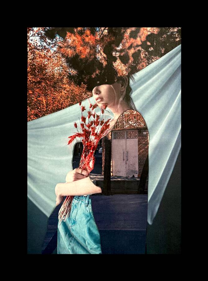 Losing the Roots collage by Narges Valibeigi