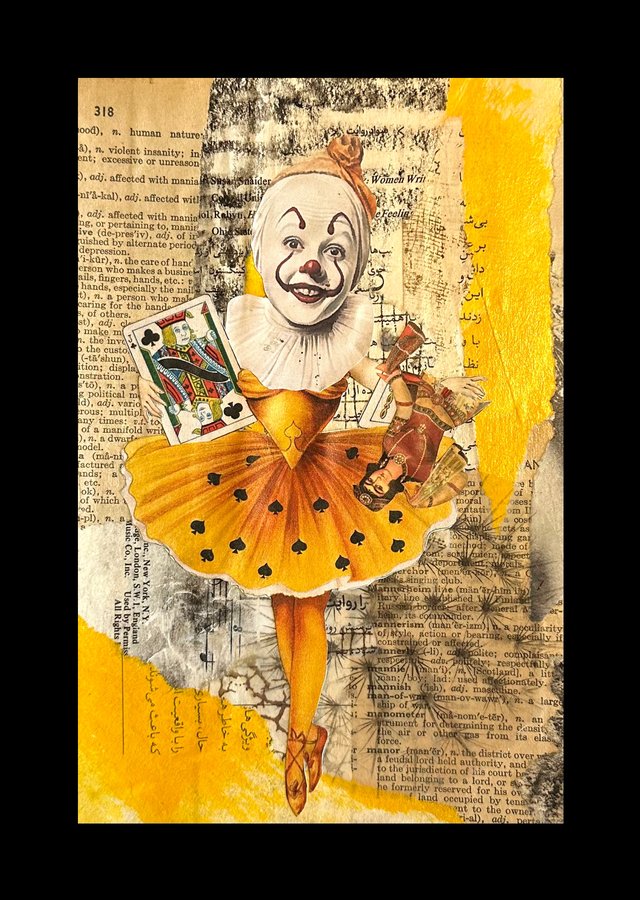 Clown City collage by Narges Valibeigi
