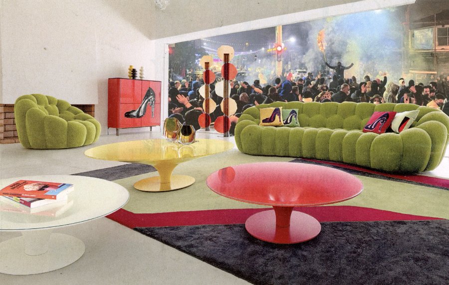 When It Comes to Your Leaving Room collage by Narges Valibeigi