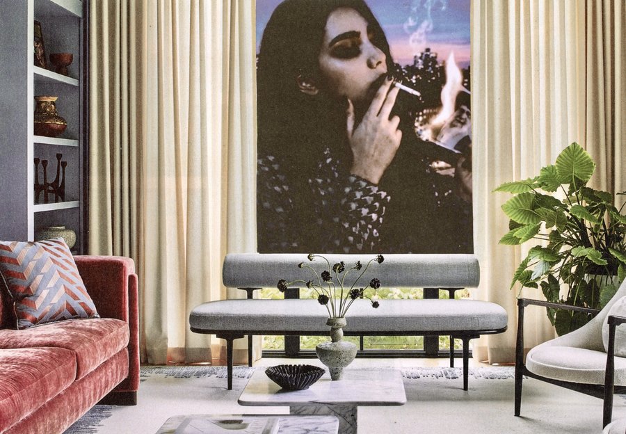 When It Comes to Your Leaving Room collage by Narges Valibeigi